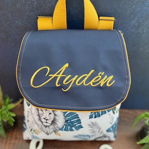 Sac à dos Imperméable Maternelle grand format pour enfants similicuir et polyester Roi de la jungle