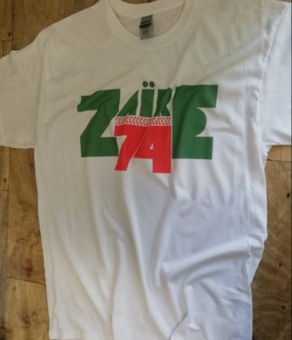 Zaire 74 T Shirt White Sizes SMLXL2XL 