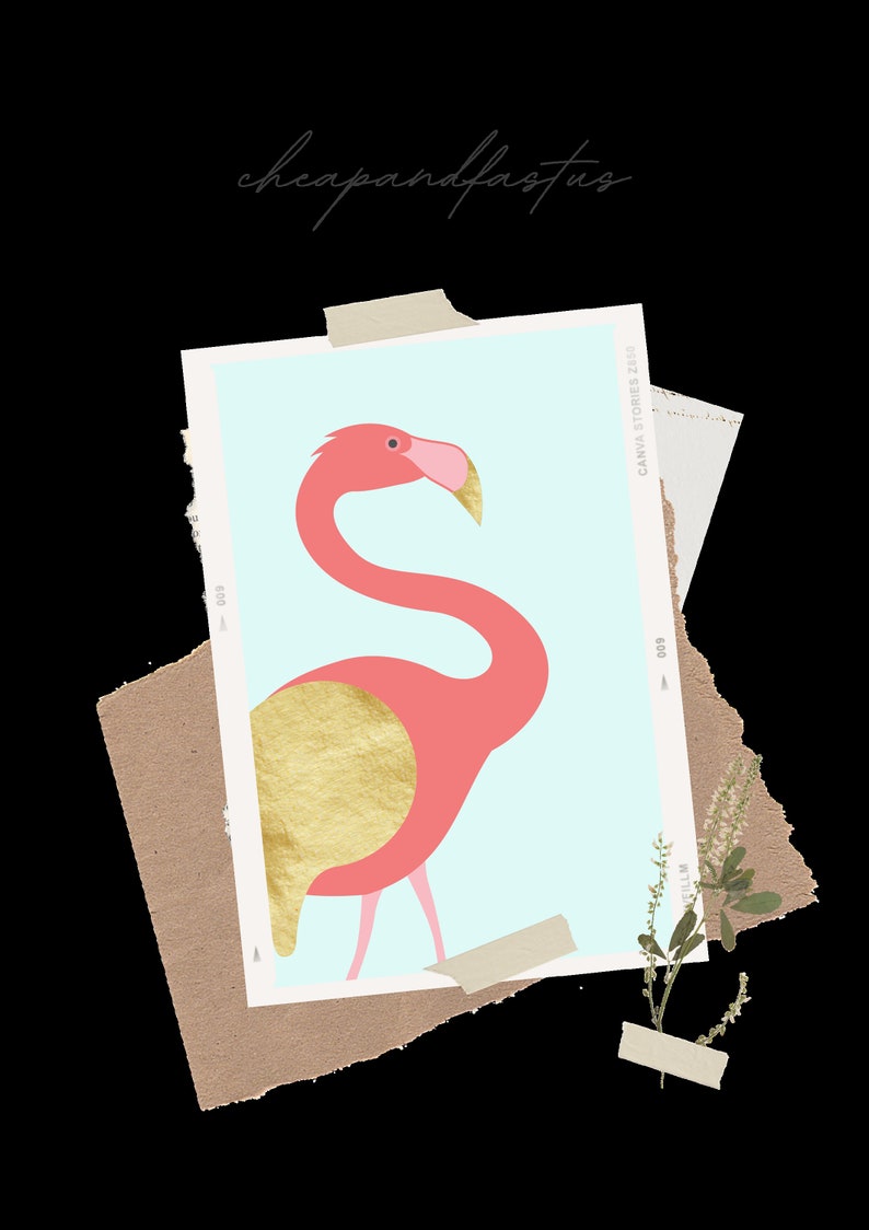 Printable Flamingo Wall Decor Etsy