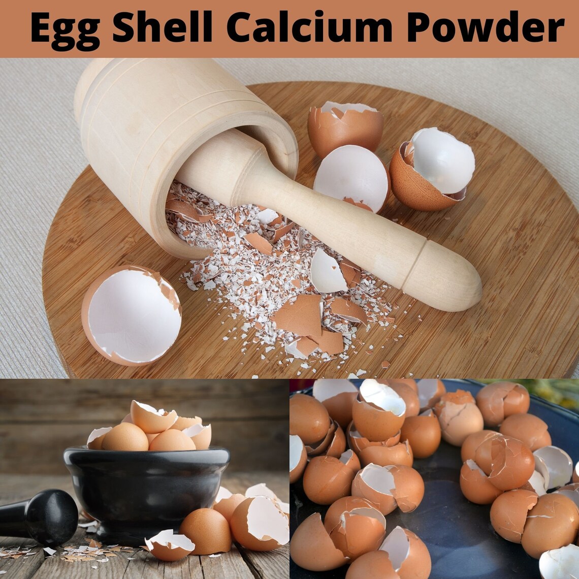Calcium Powder Natural Egg Shell 100 Organic Non GMO 16 Oz Etsy