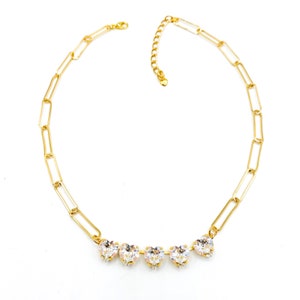 Heart Crystal Necklace, Gold Heart Necklace, Special, Anniversary Gift, Majestic Collections .