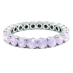 Light Rose Pink Opal Crystal Bracelet