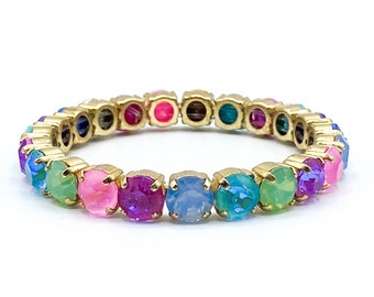 Crystal Bracelet, Pastel Shades,  Summer Colours, Gift Ideas, Majestic Collections.