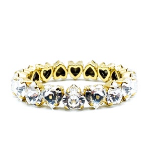 VALENTINE Kristallherz Armband, Kristalljubiläumsgeschenke Statement Armband, Majestic Collections ™