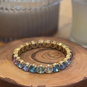 CRYSTAL WAVES  Bracelet,  Crystal Stretch Tennis Bracelet, Gift for her, *MajesticCollections™