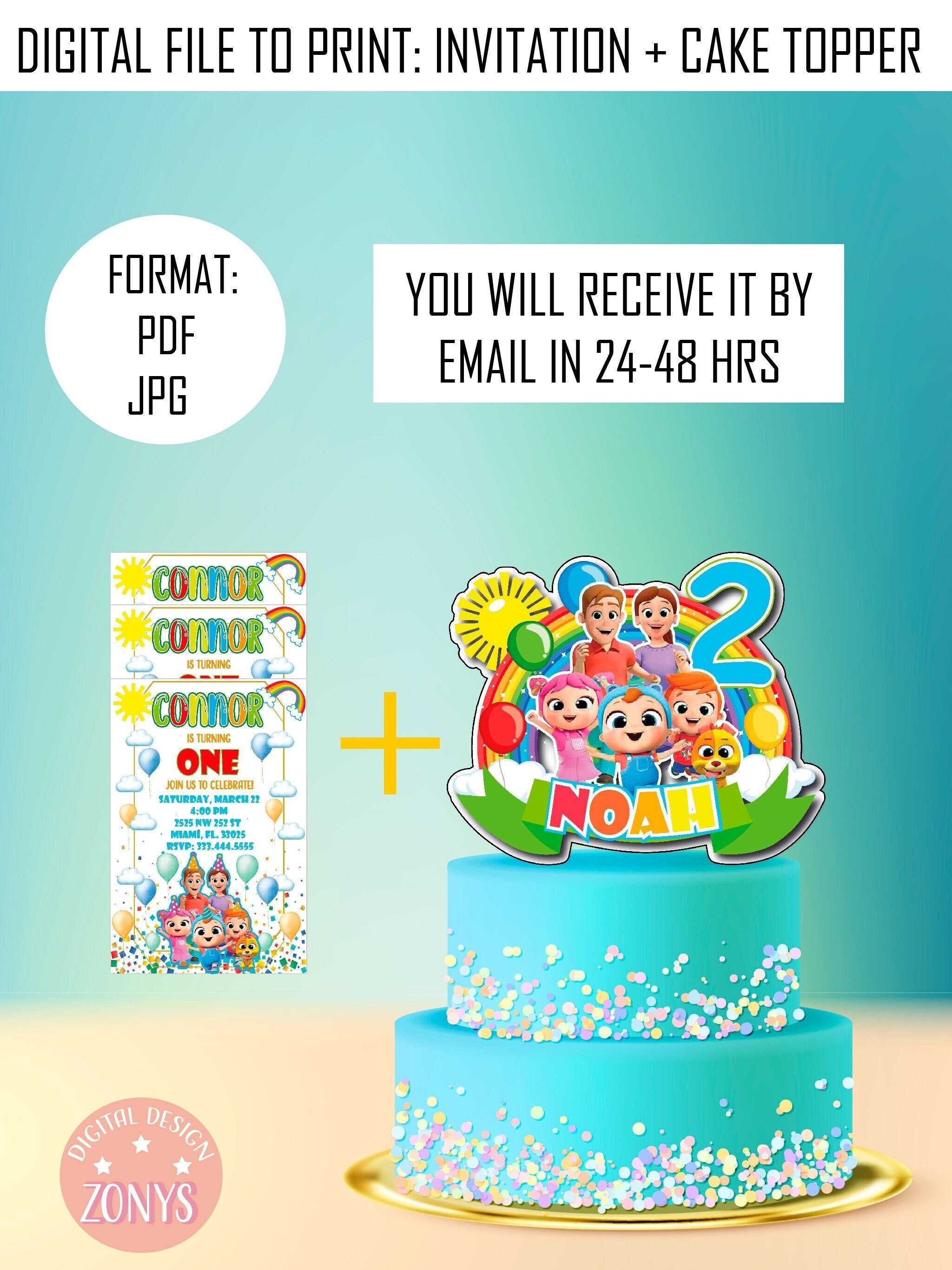 Little Angel Birthday Decoration, Little Angel Invitation and Cake