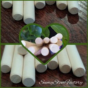 Wooden dowels 0.47&#39;&#39; Diameter, 5-20&#39;&#39; long. Wooden rod, Unfinished Natural Wooden Craft Sticks, Creative round sticks