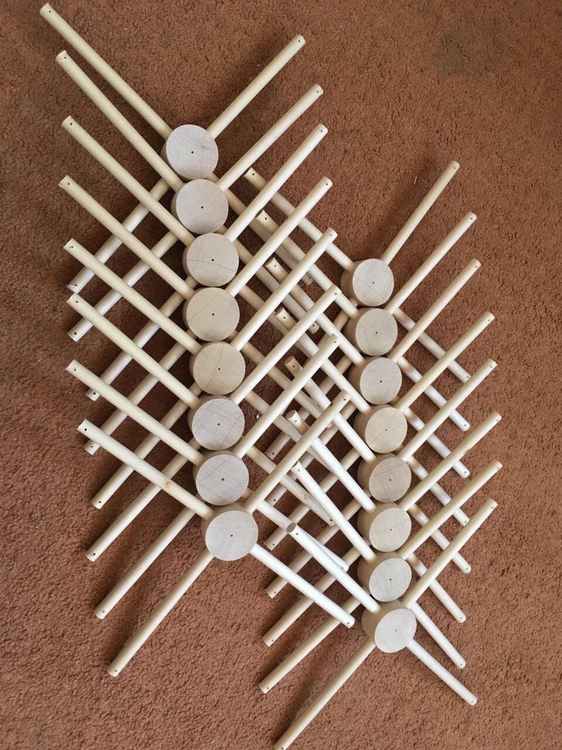 4 dowels mobile Wooden mobile hanger nursery decor mobile Etsy