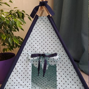 Cat teepee and dog teepee from 100% natural fabric. Pet teepee + mat  with hemp filler. Pet zelt. Pet furniture. House for animals.