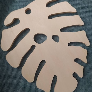 Leaf monstera for teepee, teepee decoration, Monstera Leaf Wooden Coaster, Tropical leaf