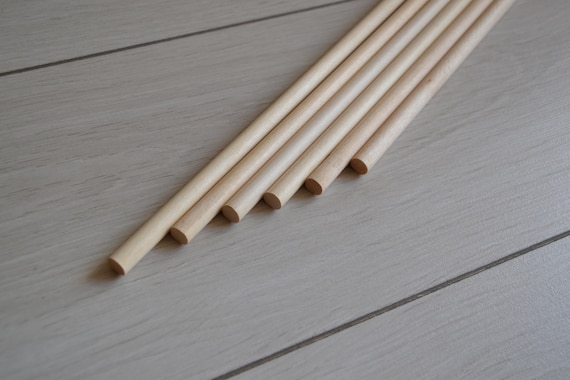 Wooden Dowels 0.47'' Diameter, 5-20'' Long. Wooden Rod, Unfinished Natural  Wooden Craft Sticks, Creative Round Sticks 