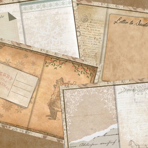 DIGITAL DOWNLOAD | Christmas journal pages | vintage | paper crafts | printable | basic paper