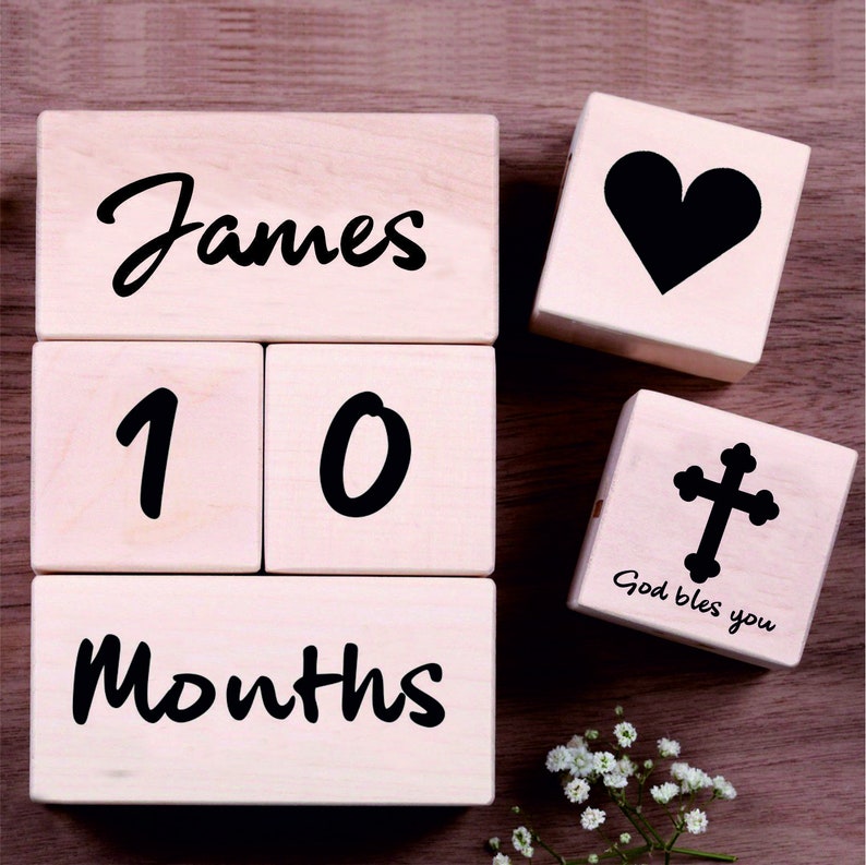 months,years,personalized baby block,color uv printing newborn baby commemorative block,baby block,colorful baby blocks,days weeks