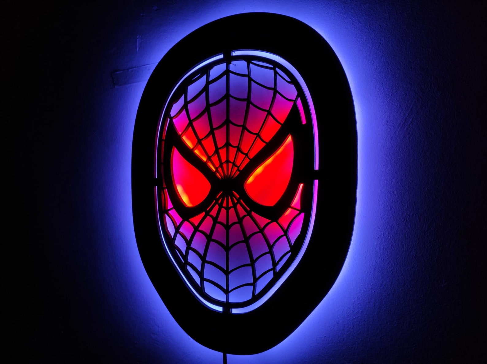 Lighted Spiderman Wall Decor Marvel neon Signspidermansuper Etsy