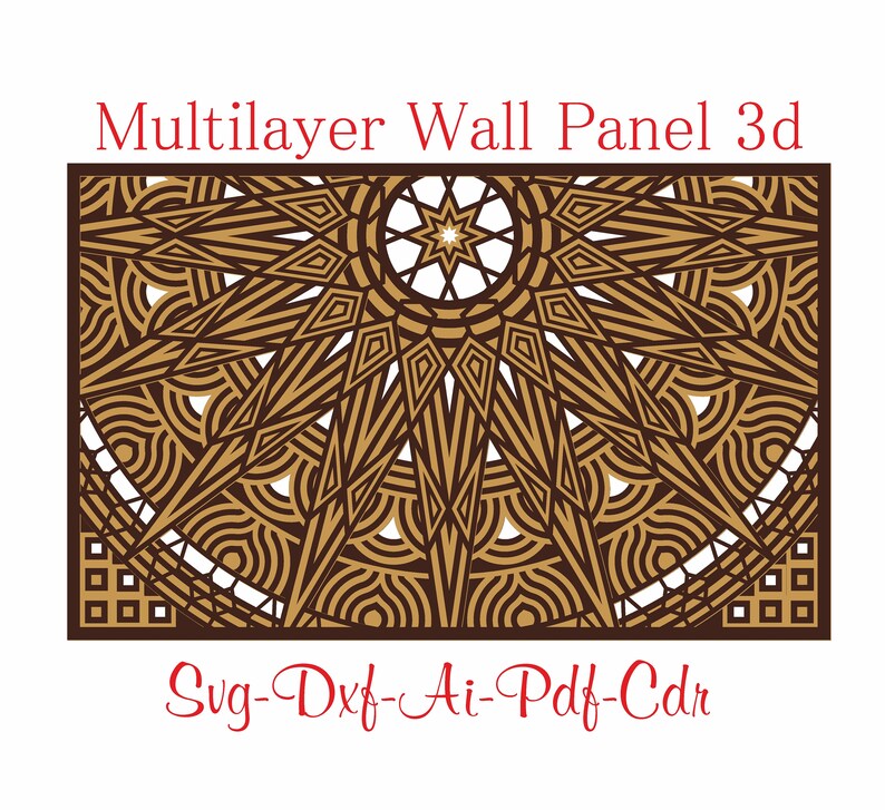 Download Laser Cut Multilayer Frame Wall Art Svg Cdr Ai Pdf Dxf File Ready For Cut Files Art Collectibles Drawing Illustration Vadel Com