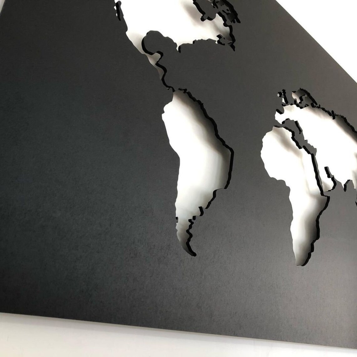 Lighted world mapwall decorwall artworld map wall Etsy