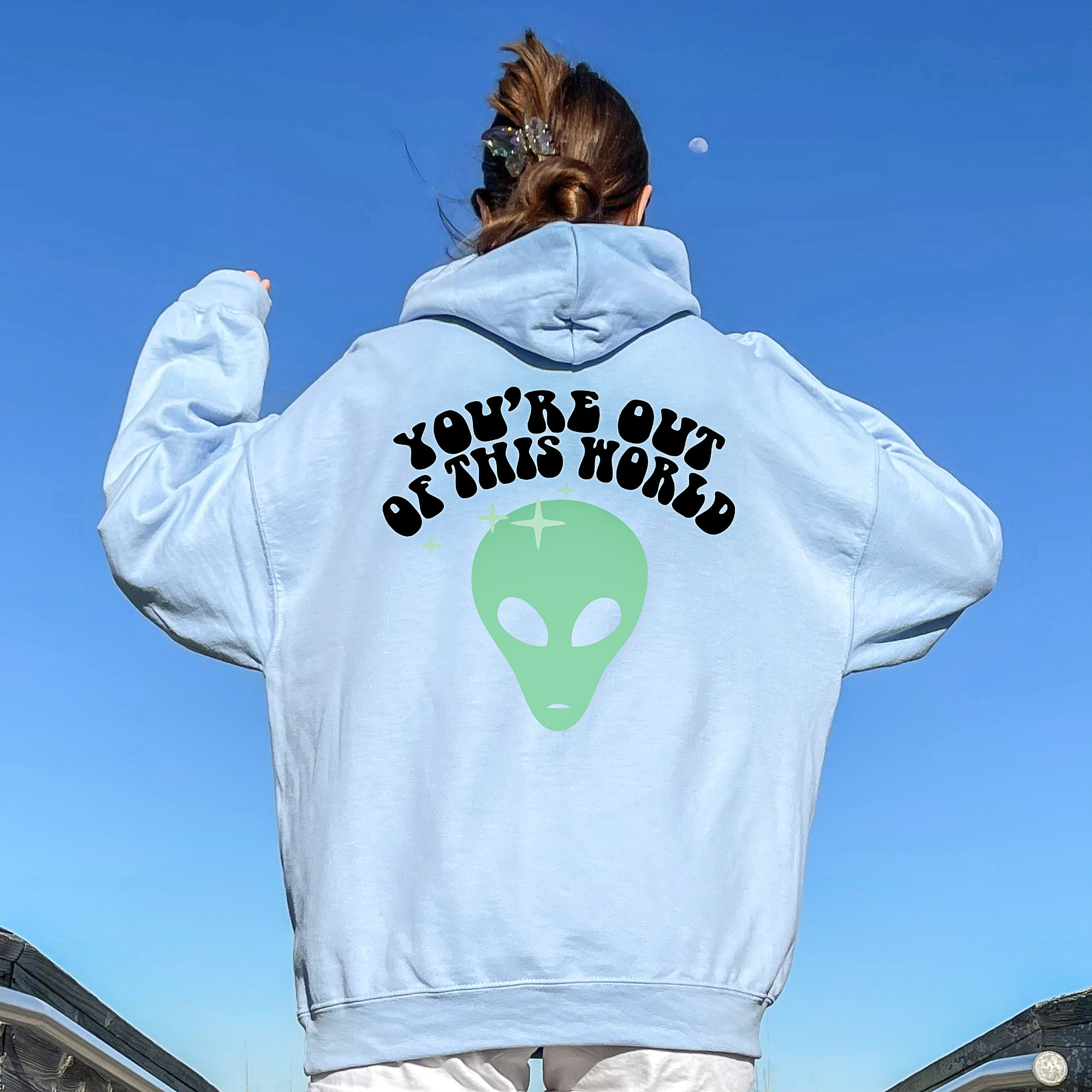We out store here hoodie