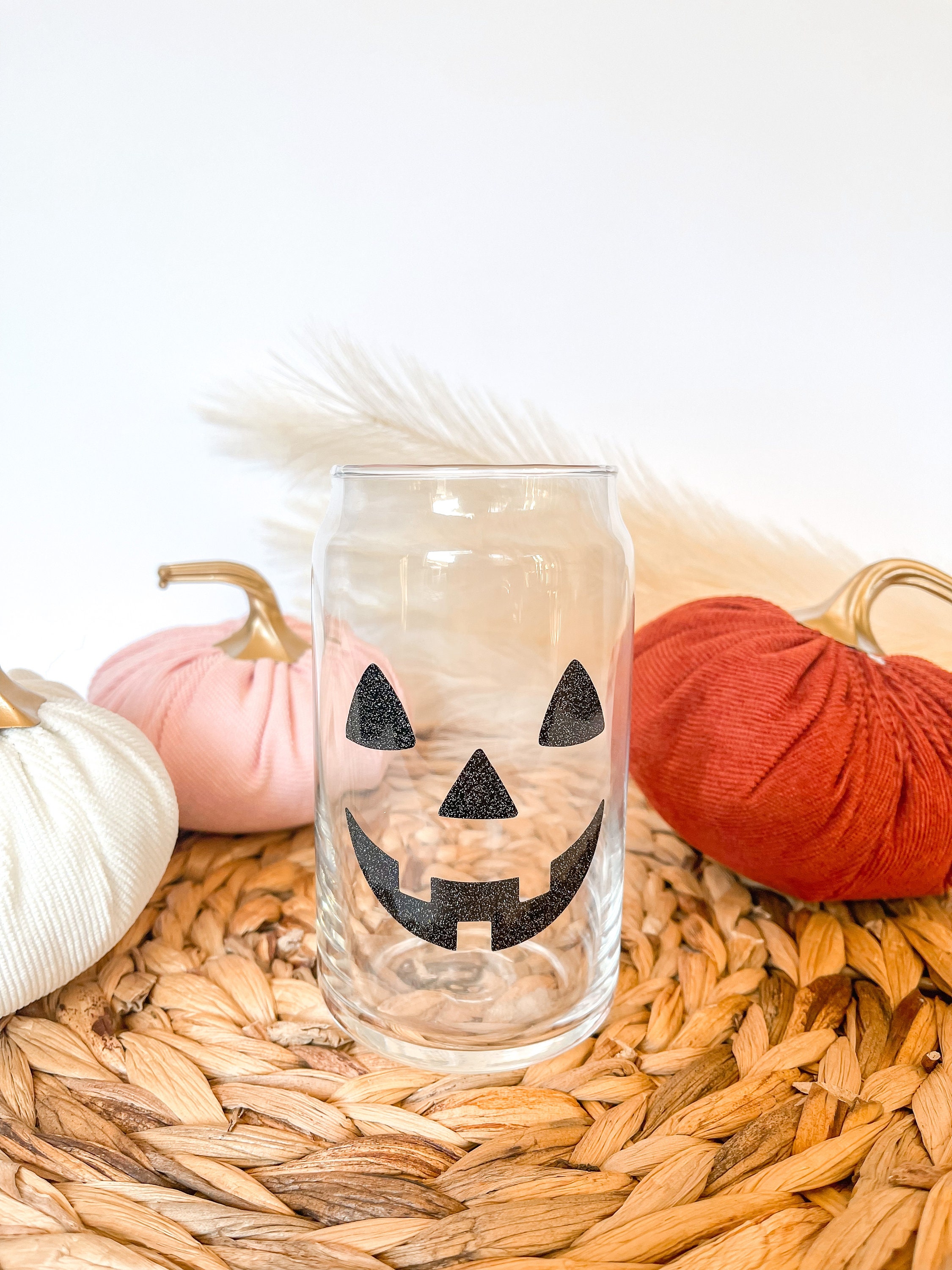 Glitter Pumpkin Iced Coffee Cup With Lid and Straw. Spooky Season Iced  Coffee Tumbler. Halloween Beer Can Glass. Large Halloween Coffee Mug. 