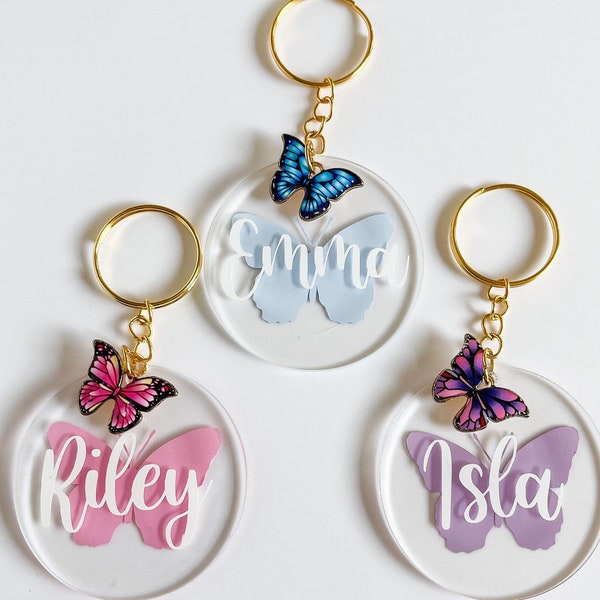 Butterfly Keychain - Etsy