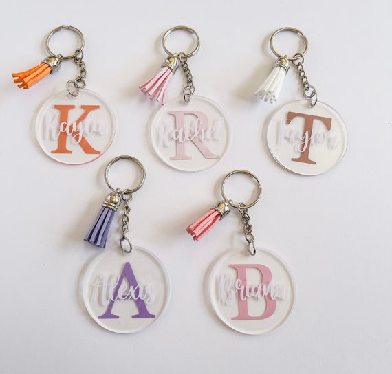 Personalised Letter Keychain, Custom Acrylic