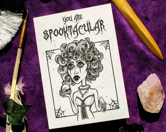 Spooktacular Gothic Greeting Card: Spooky Valentine's Day Card