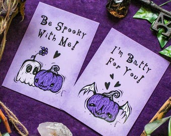 Spooky Valentine's Day Postcard Set: Gothic Valloween Cards