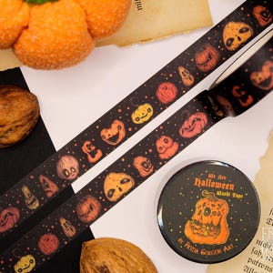 Halloween Washi Tape - Gothic Schreibwaren Gruseliges Kürbis Washi Tape Jack-O'Lantern Halloween Scrapbooking Gothic Planer