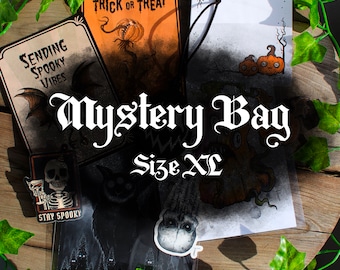 Spooky Gothic Mystery Bag XL: Art Prints, Stickers & More