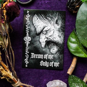Nosferatu Postkarte - Gruselige Valentinstag Karte Gothic Postkarte Gruselige Geschenkkarte Valloween Dark Postkarte Gothic Grußkarte Dream Of Me