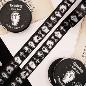 Friedhof Washi Tape - Gothic Washi Tape Spooky Skull Craft Tape Horror Scrapbooking Halloween Washi Tape Spooky Planer Gothic Schreibwaren