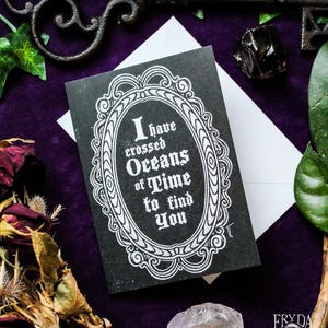 Dracula Grußkarte - dunkel Romantische Valentinstag Karte Gothic Postkarte Gruseliges Geschenk Valloween Postkarte dunkel Gothic Vampir Grußkarte