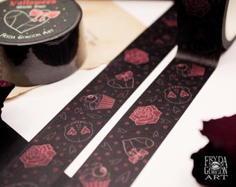 Valloween Washi Tape: Gothic Romantic Scrapbooking Tape