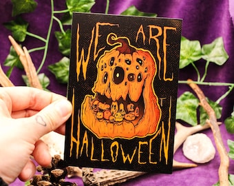 We Are Halloween Postcard: Spooky Pumpkin Postcard