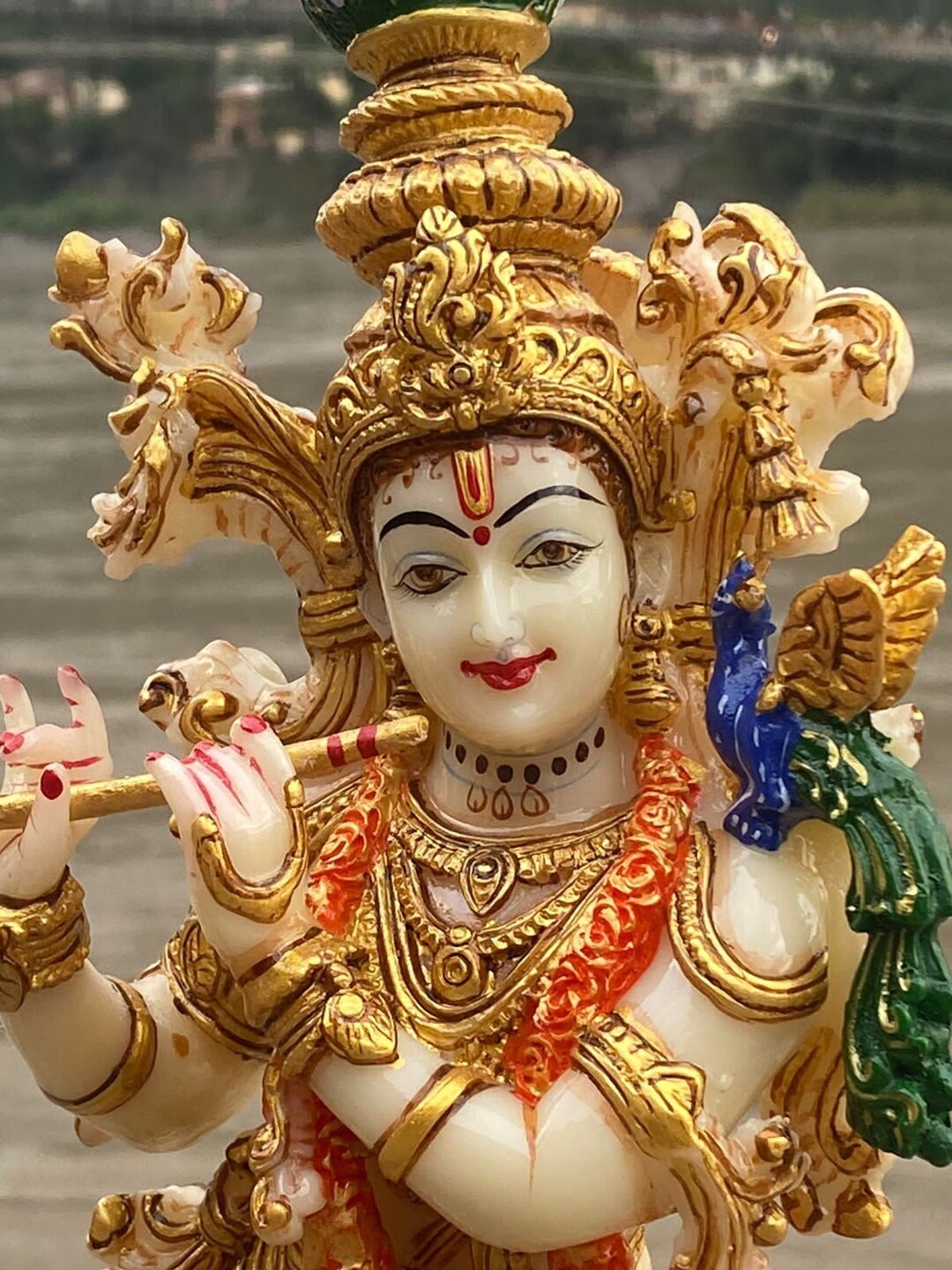 Lord Krishna Statue, 36CM Krishna , Lord Krishna Murti for Home Temple