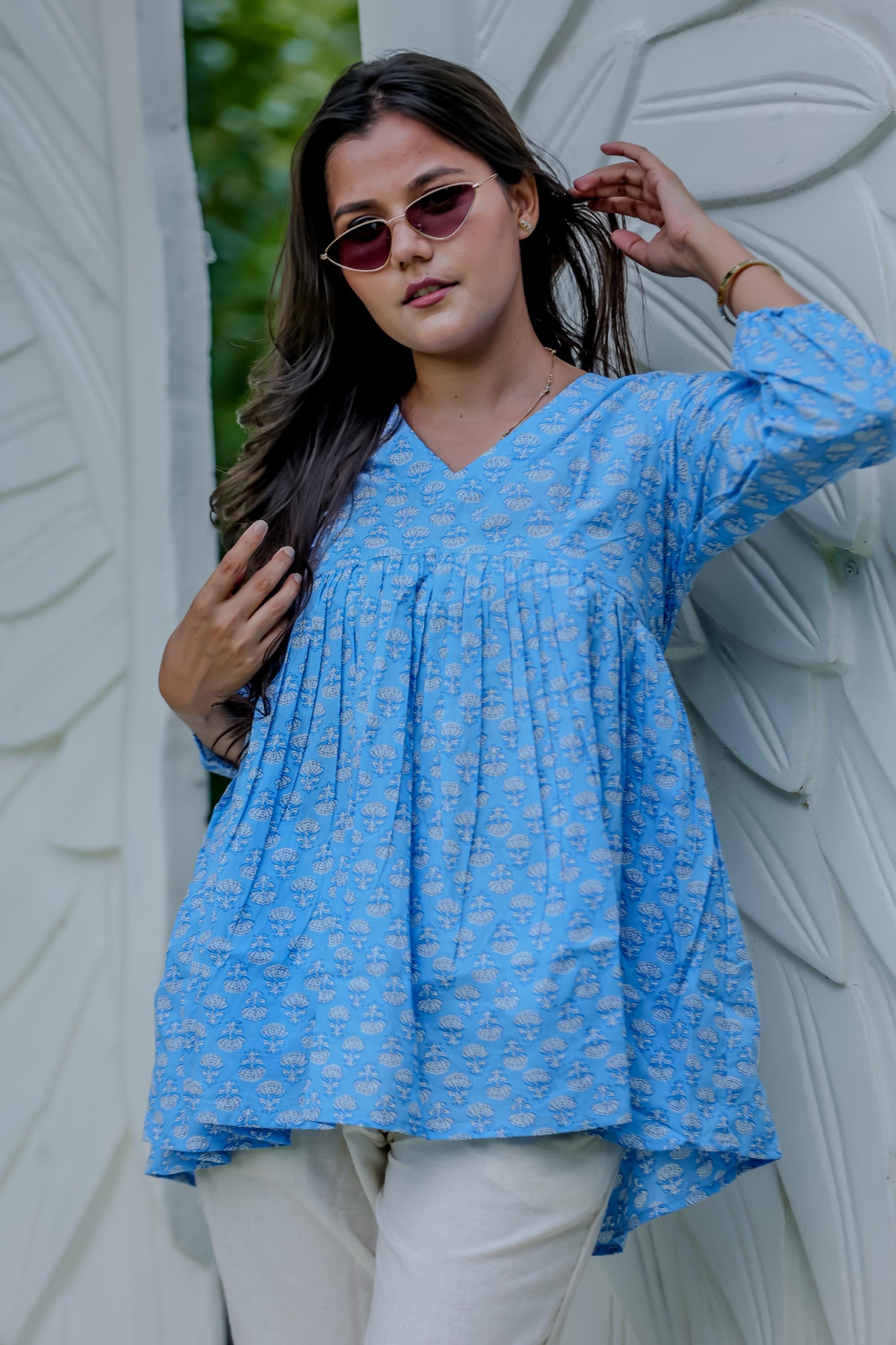 Indian Print Tops - Etsy UK