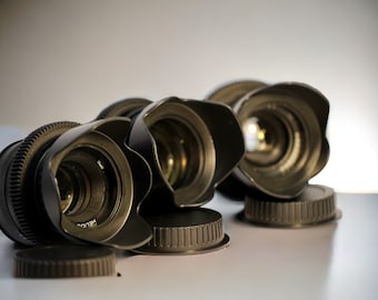 Lenses Helios KMZ 44 Jupiter 9 Mir 1B CINE mod lens Cinema Canon EF mount 3 pcs