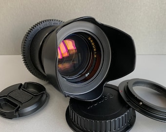 Jupiter-37A 135mm f3.5 Cine Mod Lens with Canon EF Adapter M42 Mount