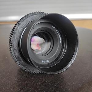 Helios 44m 2/58 mm lens Cine mod Canon EF mount