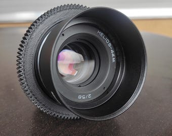 Helios 44m 2/58 mm lens Cine mod Canon EF mount