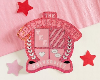 The Chismosas Club University Glitter Sticker, Holographic Sticker, Chisme, Stickers, Journaling, Chismosa, Latina, Latinas, Latinx, Spanish