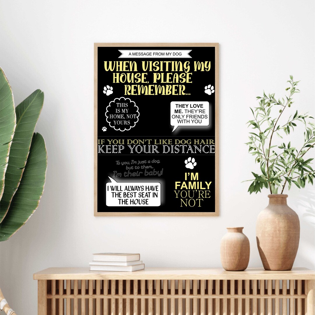 Pet Lover Wall Decor Living Room Poster New House Canvas Etsy