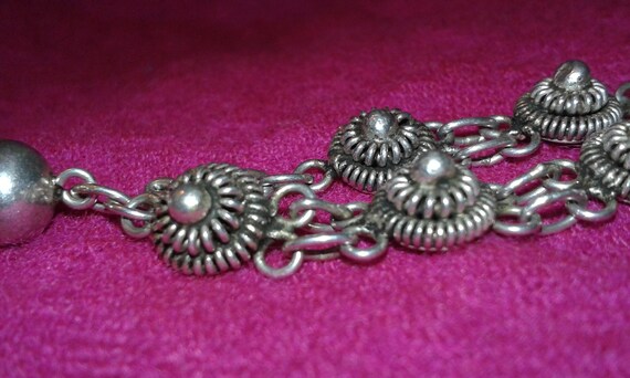 Bracelet - Solid sterling silver - Handmade Hindu… - image 4