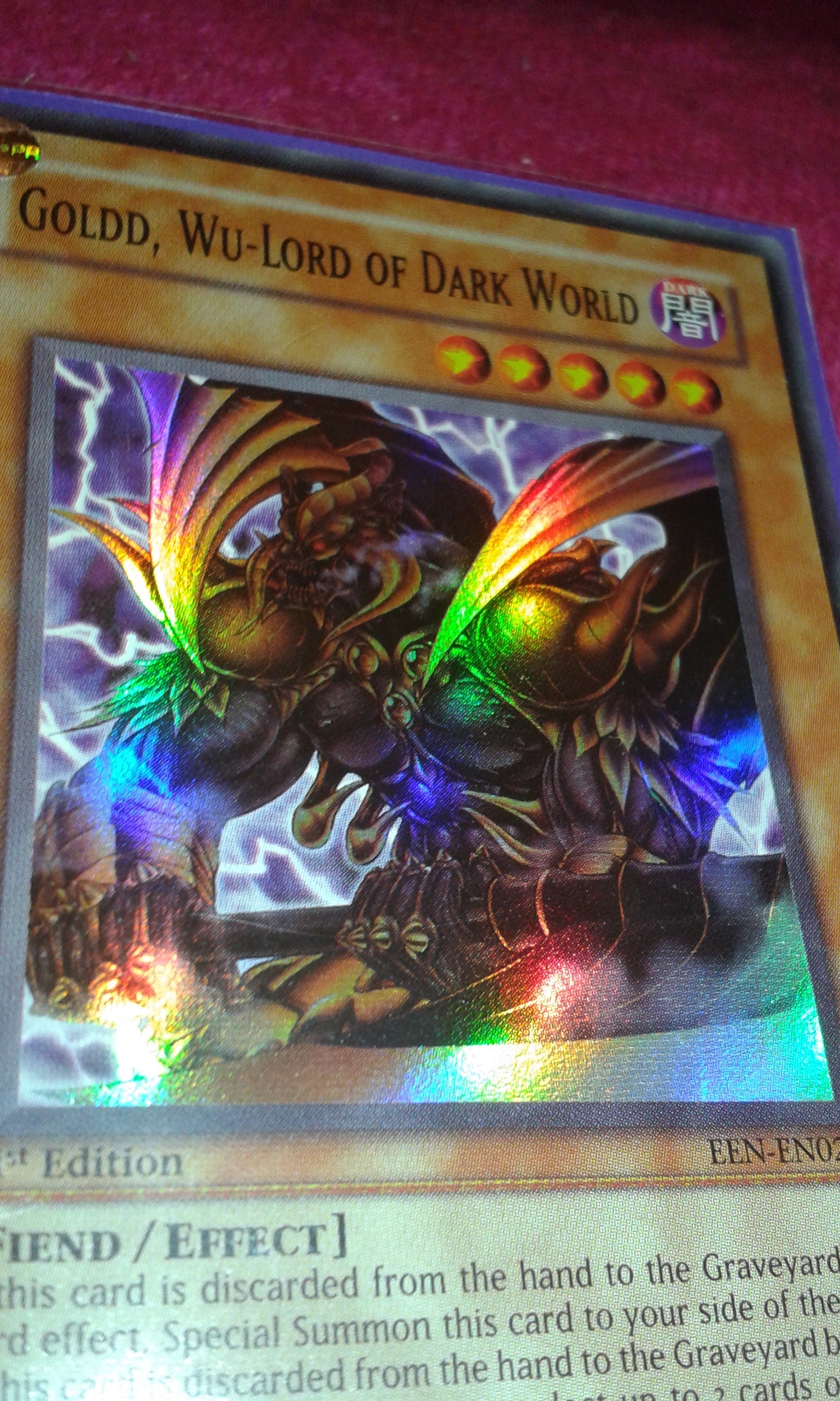 Goldd, Wu-lord of Dark World EEN-EN024 Yugioh Card Holo Shiny Trading Card  Playing Collectible - Japanese Anime - Near Mint - Etsy