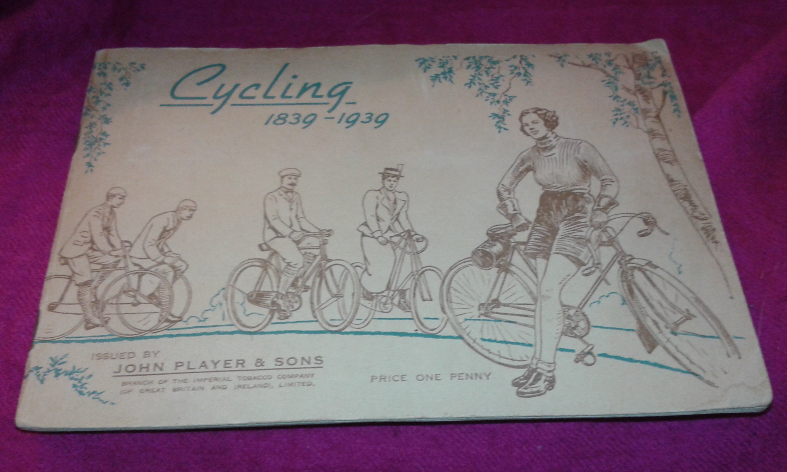 players cigarette cards cycling 1930s Cigarette Cards - Cycling 1839-1939 - Issued by John Player & Sons -  Every Card Plus Album - Art Nouveau Period