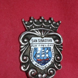 Signet d’ouverture de lettre d’argent massif avec les armoiries de San Sebastián, dans le pays basque espagnol