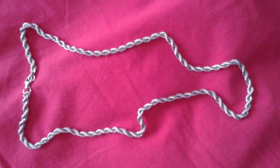Solid silver double stranded long chain necklace - image 3
