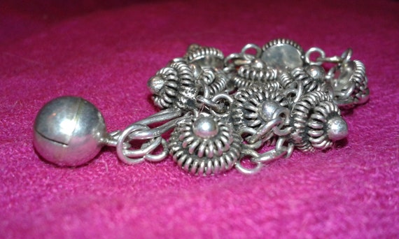 Bracelet - Solid sterling silver - Handmade Hindu… - image 9