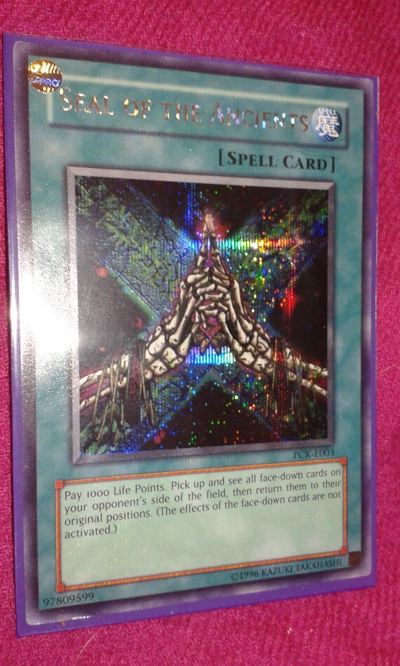 Seal of THE Ancients PCK-E003 YuGiOh card holo shiny trading card playing  collectible - Japanese anime - near mint