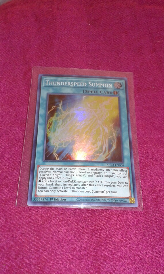 1st Edition Thunderspeed SUMMON KICO-EN006 Yu-gi-oh Card - UK Trading Card Boutique Shop - Etsy 1st Edition Thunderspeed SUMMON KICO-EN006 Yu-gi-oh Card - UK Trading Card Boutique Shop - Etsy