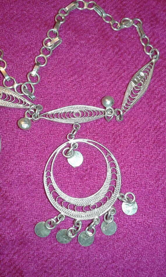 Solid sterling silver handmade filigree Rajasthan… - image 3